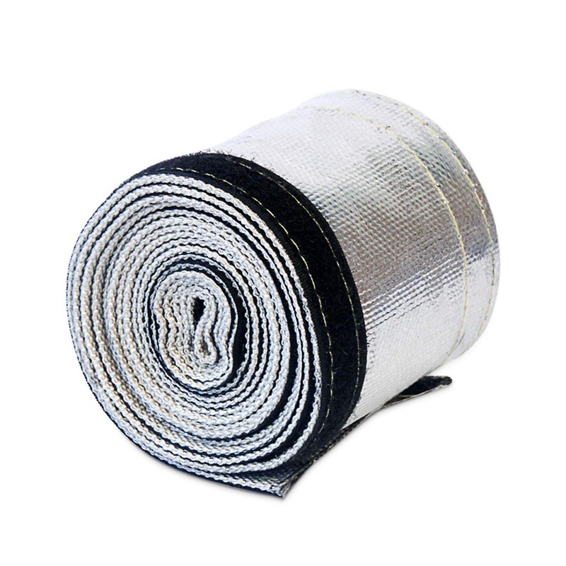 LEDAUT Heat Shroud Sleeve Aluminized Sleeving Express Aluminized Hose and Silver Hose Wire Protection Barrier with Hook and Loop Closure, 3/4" I.D.x 10FT - Image 5